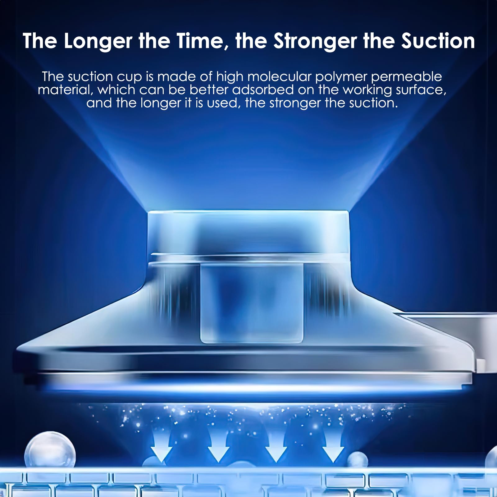 Luxear Suction Cup Towel Bar, 24 Inch Adhesive Bathroom Towel Bar, No Drill Hand Towel Holder With 5 Sliding Hooks, Wall Mounted